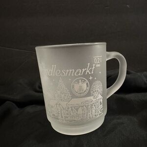 Nuremberg Christkindlesmarkt Frosted Glass Mulled Wine Mug–Glühwein Cup–Germany